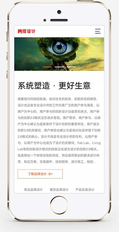 (自适应手机端)品牌策划设计公司网站源码 网络设计公司pbootcms网站模板-资源站