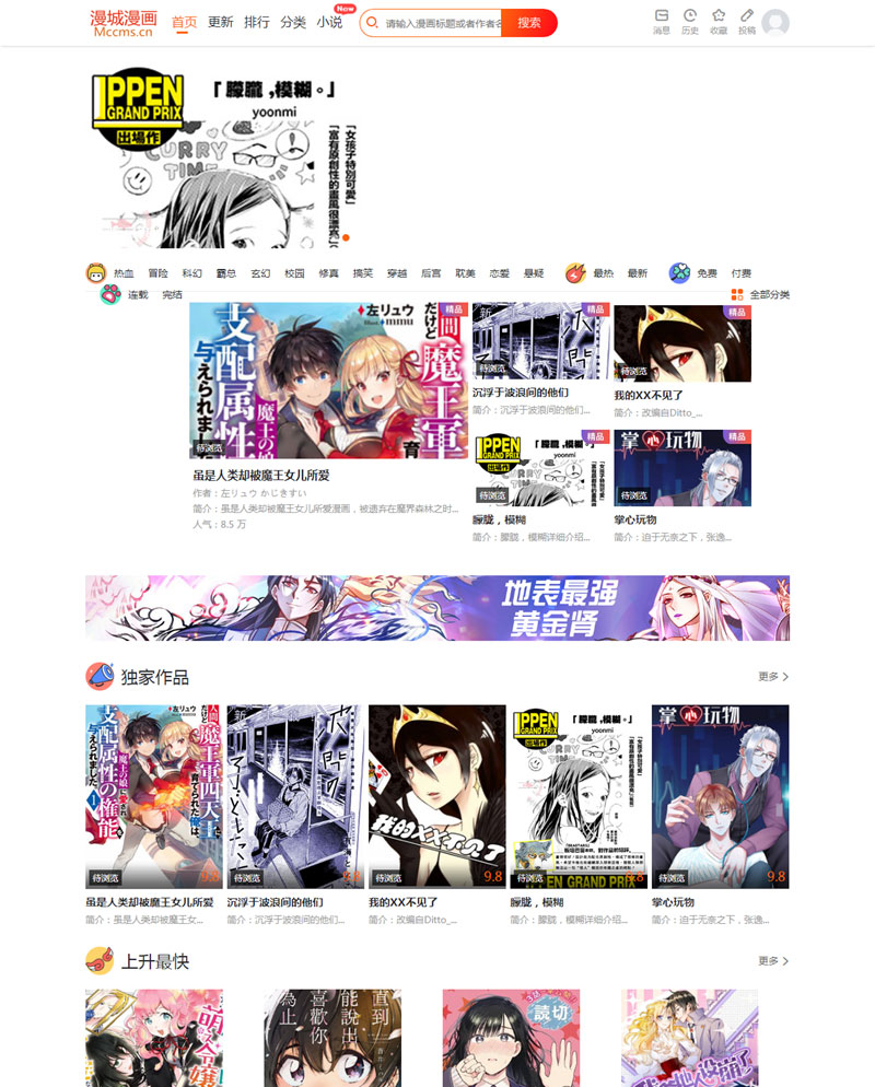 CI框架PHP漫画小说二合一CMS网站系统源码-ss-资源站