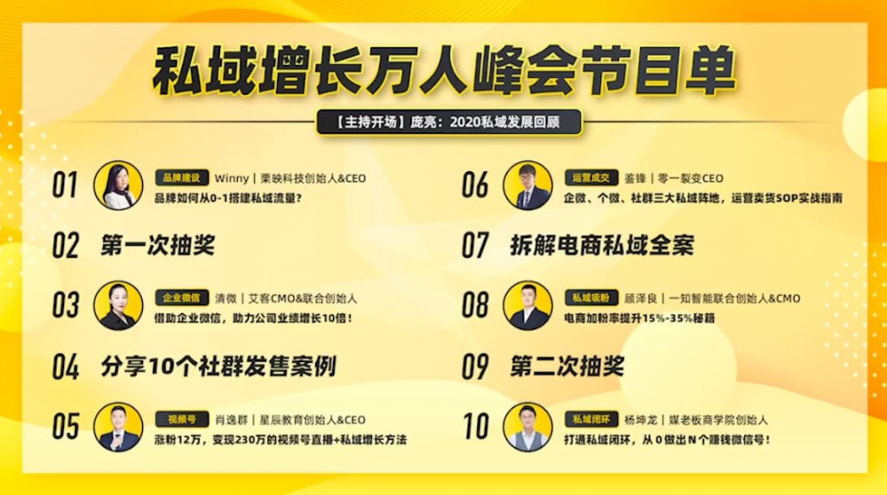2021私域增长万人峰会：新一年私域最新玩法，6个大咖分享他们最新实战经验-资源站