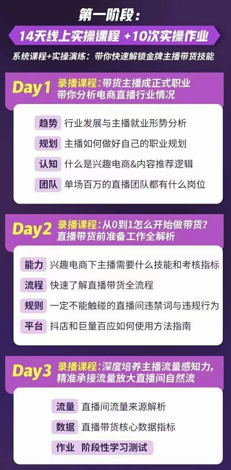 完美家族·金牌主播实战进阶营 普通人也能快速变身金牌带货主播 (价值3980)-资源站